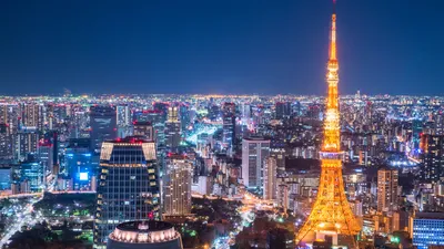 Ночь города Токио редакционное изображение. изображение насчитывающей  магазин - 177711700