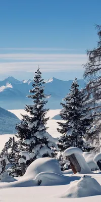Картинки горы зимой фотографии