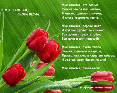 Мне кажется, снова весна... (Любовь Козырь) / Стихи.ру