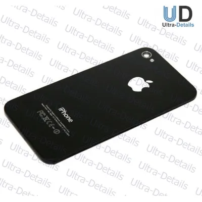 Чехол для IPhone 4/4s 2D силиконовый черный для плоского пресса