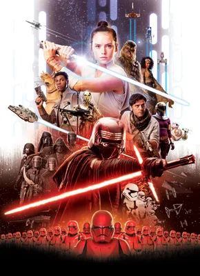 Детские фотообои на стену «Постер Фильма Звездные Войны Рей». Komar 4-4113 Star  Wars Movie Poster Rey