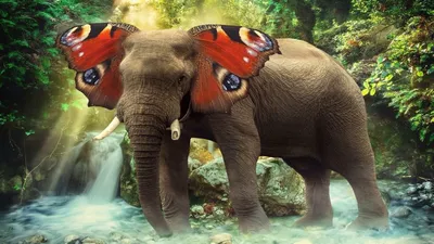 Жил-Был слон, который нашел друга в лесу» — создано в Шедевруме