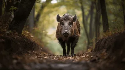 Переполох в Хагене: 23 диких кабана забрели в парк