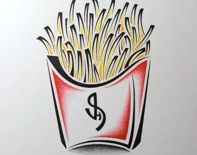 Икона быстрого питания картошки фри Векторное изображение ©yupiramos  119355758