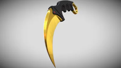 Karambit Knife Gold - Buy Royalty Free 3D model by P7PO (@PiPo07) [441af2d]