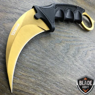 24K Gold Tiger Tooth Karambit 2.0 - Real Video Game Knife Skin - –  Elemental Knives