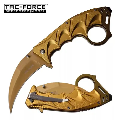 Gold RITE EDGE Tactical KARAMBIT Hawkbill Folding Knife Spring ASSISTED  Opening – Tacos Y Mas