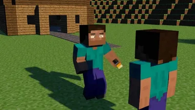 Нубик против Херобрина: приключение в Minecraft» — создано в Шедевруме