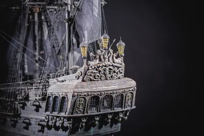 Модель парусного корабля \"Черная жемчужина\". | Пикабу