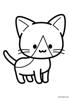 Идеи для срисовки кота для детей легко и быстро (90 фото) » идеи рисунков для  срисовки и картинки в стиле арт - АРТ.КАРТИНКОФ.КЛАБ