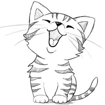 Рисунки для срисовки лёгкие и очень красивые картинки | inedot.ru | Cartoon  cat drawing, Cute cat drawing, Cartoon drawings of animals