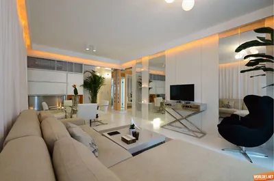 Дизайн квартиры 45 кв. м: 64 фото интерьеров и планировок однокомнатной,  двухкомнатной квартиры | ivd.ru