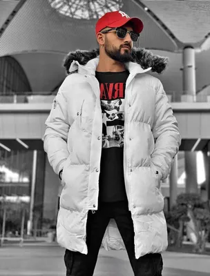 Парка куртка белая мужская удлиненная стильная Мужские зимние куртки-парки  на меху Турция длинная модная зима (ID#1294693382), цена: 4535 ₴, купить на  Prom.ua