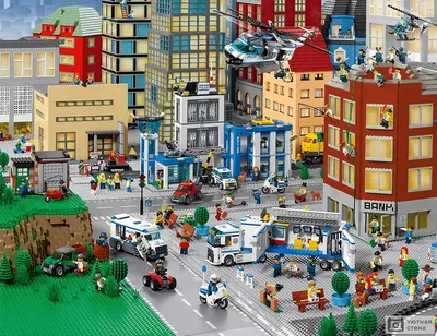 Фотообои \"Лего. Панорама города\" - Арт. 210467 | Купить в интернет-магазине  Уютная стена
