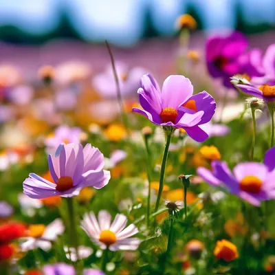 Лето лето цветы поле, …» — создано в Шедевруме