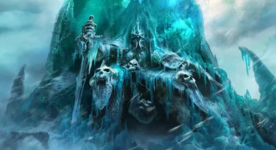 Digital art of the lich king's fall on Craiyon
