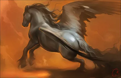 Картина на полотне Лошадь с крыльями № s34413 в ART-holst.com.ua