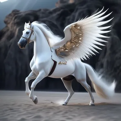 Магический конь с крыльями , в …» — создано в Шедевруме