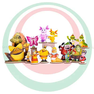 Комплект фигурок \"Лунтик и его друзья\", 15 персонажей | Фабрика деревянной  игрушки Bochart