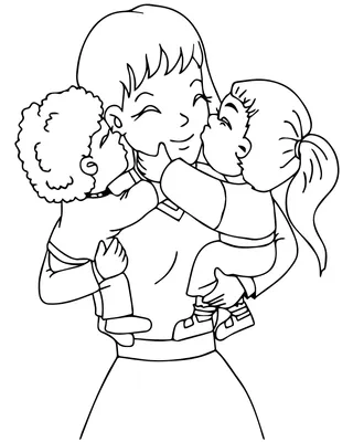 Рисунок ребенка Мать Младенца Эскиз, Мать с ребенком на руках, ребенок,  окрашены, рука png | Klipartz