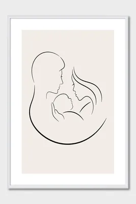 мать и ребенок. черно-белый рисунок с изображением счастливой матери и  ребенка Иллюстрация вектора - иллюстрации насчитывающей ребенок, сторона:  259363668