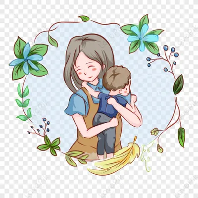 Мама с ребёнком — Красивые картинки для срисовки Карандашом | 30 картинок
