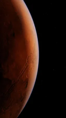 Пустынная атмосфера Марса в космосе…» — создано в Шедевруме