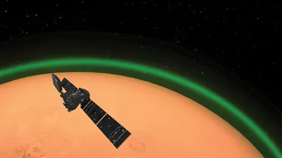 Планета Марс из космоса показывает Никс Олимпика стоковое фото ©ConceptCafe  334104848