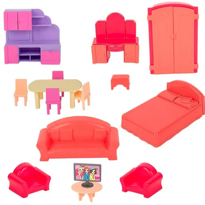 Набор мебели для кукол №4 (13 элементов) (в пакете)