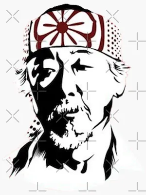 Mr. Miyagi\" Sticker for Sale by rose112 | Redbubble