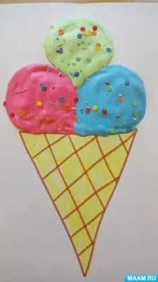 Как нарисовать рожок - мороженое | Няня Уля Рисование для детей - YouTube