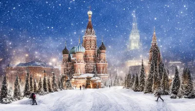 Настоящая зима в Москве