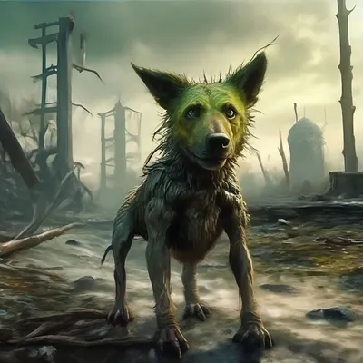 Страшная собака мутант из Чернобыля» — создано в Шедевруме