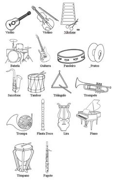 Мкзыкальные инструменты музыкальные инструменты Раскраски антистресс а4