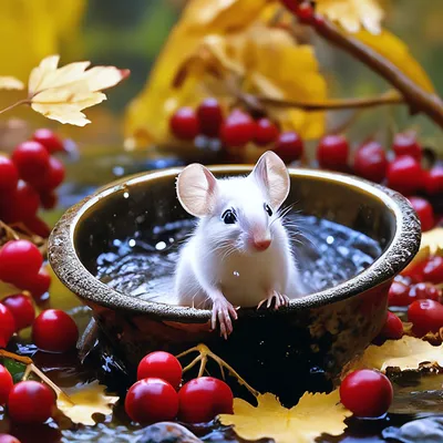 ЭтоЯ, белые мышки моют свою …» — создано в Шедевруме