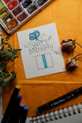 Как сделать ОТКРЫТКУ на День Рождения своими руками | Рисуем Авокадо |  Рисунки Юльки - YouTube