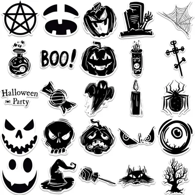 Черно-белое приглашение на Хэллоуин Векторное изображение ©Agor20122  381723986