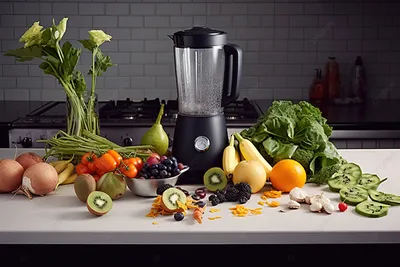 электрический блендер с фруктами и овощами на кухне, здоровье, высокое  разрешение, фрукты фон картинки и Фото для бесплатной загрузки