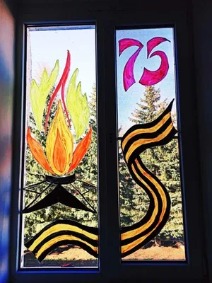 Рязанские школьники продолжают украшать окна ко Дню Победы | Рязанские  ведомости