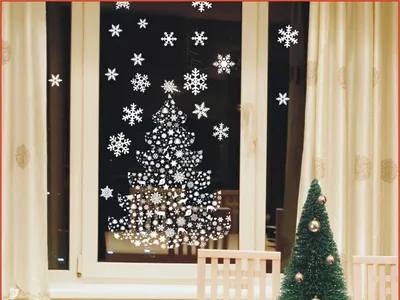 Как украсить окна к Новому году - статьи