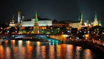 Обои панорама, пейзаж, кремль, москва на рабочий стол