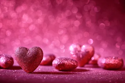 Скачать обои Картинка, день святого Валентина, стеклянные сердца на рабочий  стол из раздела картинок День Святого Валентина