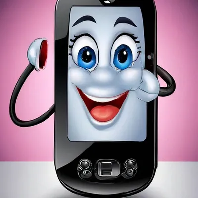 Мобилка - телефон героиня мультфильма» — создано в Шедевруме