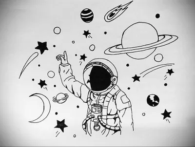 Картинки космоса для срисовки - 83 фото