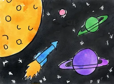 Рисунки \"космос\" для срисовки