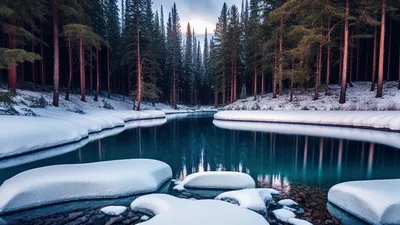 Зимний лес картинки - 63 фото