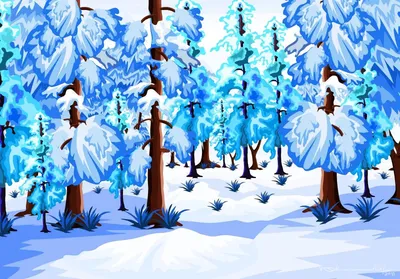 Шторы с 3D принтом на тему: Пейзаж Зимний лес на фоне гор, комплект из 2-х  штор | Booom Shop