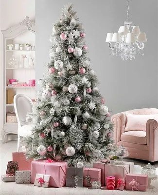 новогодние елки наряженные фото, варианты украшения новогодней елки,  красиво украшенн… | Рождественские цветы, Белые рождественские украшения,  Причудливое рождество