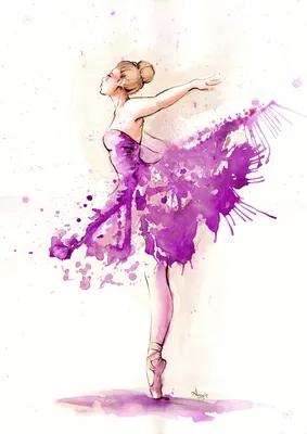 Балерины нарисованные цветные - 46 фото