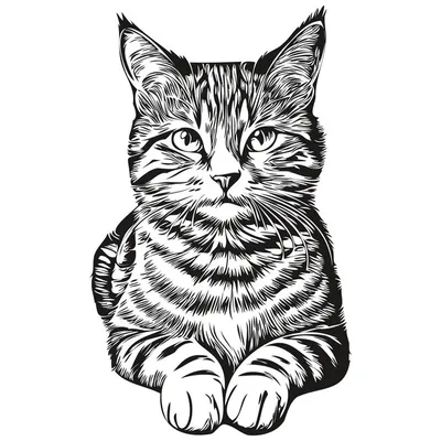 Как нарисовать портрет кошки породы Американский кёрл